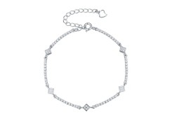 Серебряный браслет с фианитом