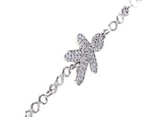 Серебряный браслет с фианитом