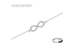 Серебряный браслет с фианитом