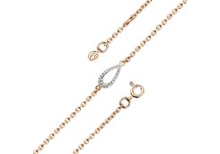 Серебряный браслет с позолотой с фианитом