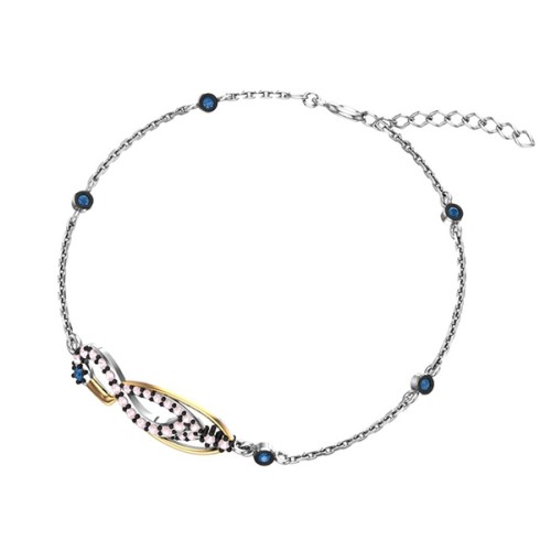 Серебряный браслет с фианитом