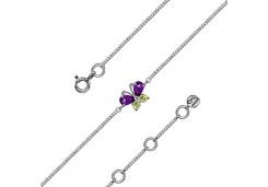 Серебряный браслет с фианитом