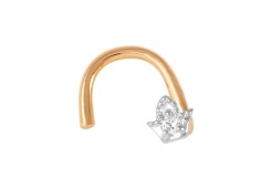 Серьга д/пирсинга из золота с бриллиантом