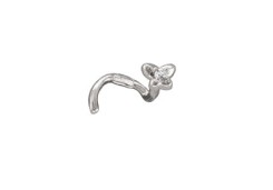 Серьга д/пирсинга из белого золота с бриллиантом