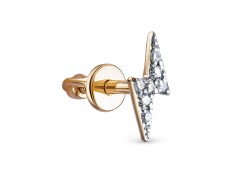 Серьга д/пирсинга из золота с бриллиантом