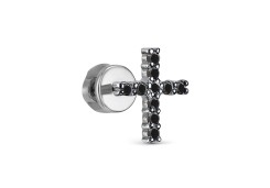 Серьга д/пирсинга из белого золота с бриллиантом