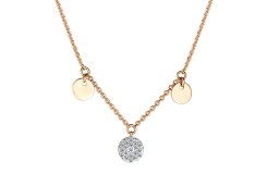 Золотое колье с бриллиантом