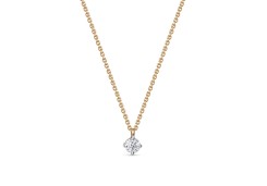 Золотое колье с бриллиантом