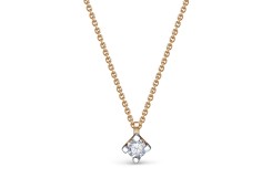 Золотое колье с бриллиантом