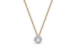 Золотое колье с бриллиантом