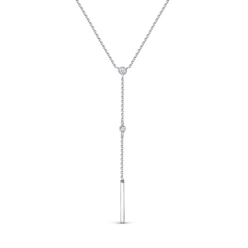 Колье из белого золота с бриллиантом