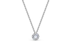 Колье из белого золота с бриллиантом