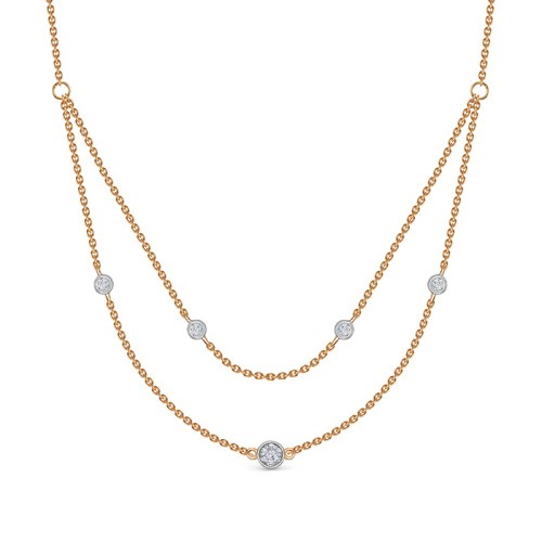 Золотое колье с бриллиантом