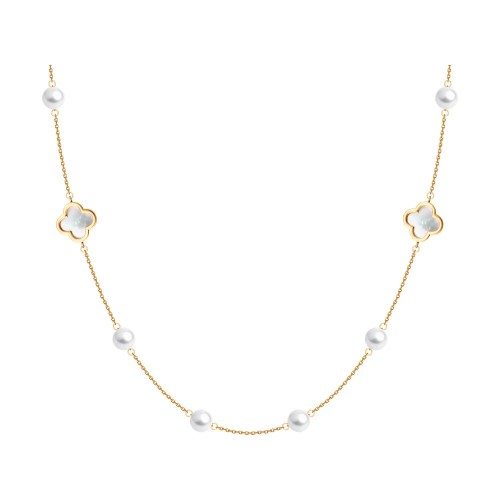 Золотое колье с полудрагоценными камнями