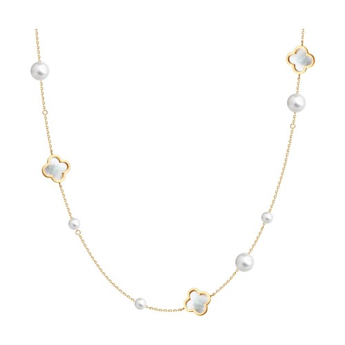 Золотое колье с полудрагоценными камнями