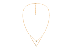 Золотое колье с фианитом