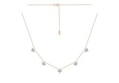 Золотое колье с фианитом