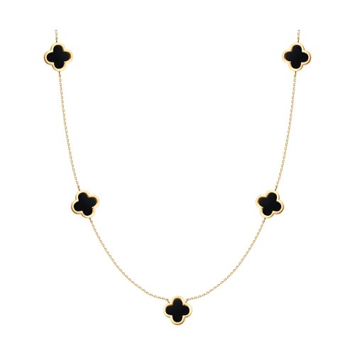 Золотое колье с агатом