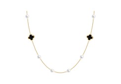 Золотое колье с агатом