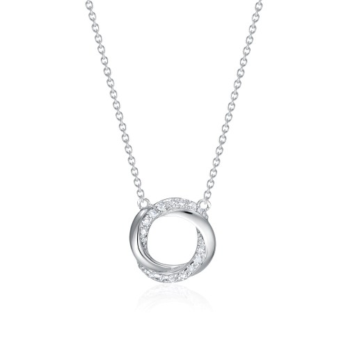 Колье из белого золота с бриллиантом