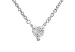 Колье из белого золота с фианитом