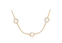 Колье из желтого золота с жемчугом