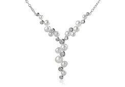 Серебряное колье с жемчугом