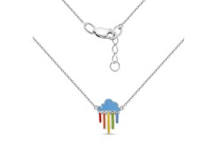 Серебряное колье с эмалью