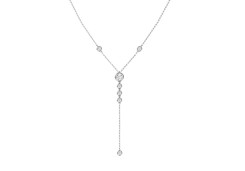Серебряное колье с фианитом