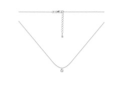 Серебряное колье с фианитом