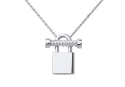 Серебряное колье с фианитом