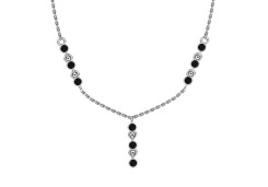 Серебряное колье с фианитом