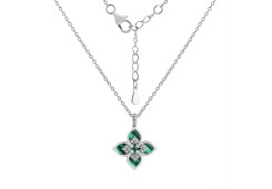 Серебряное колье с малахитом