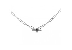 Серебряное колье с фианитом