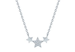 Серебряное колье с фианитом