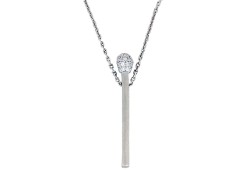 Серебряное колье с фианитом