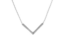 Серебряное колье с фианитом