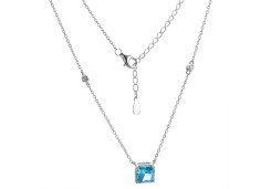 Серебряное колье с фианитом