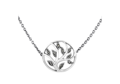 Серебряное колье с марказитом