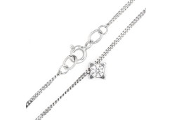 Серебряное колье с фианитом