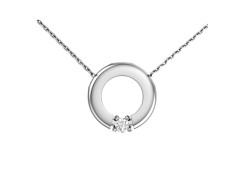 Серебряное колье с фианитом