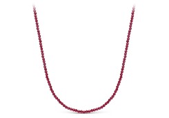 Бусы из серебра с гранатом