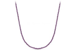 Бусы из серебра с фианитом