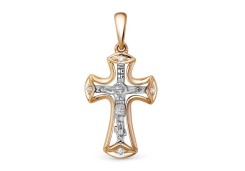 Крест из золота с бриллиантом
