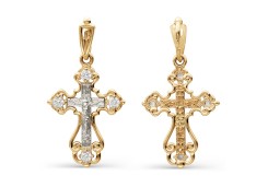 Крест из золота с фианитом