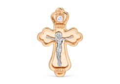 Крест из золота с фианитом