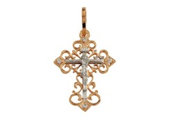 Крест из золота с фианитом