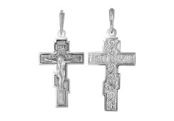 Крест из белого золота 
