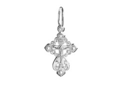 Крест из серебра с фианитом