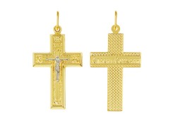 Крест из желтого золота 